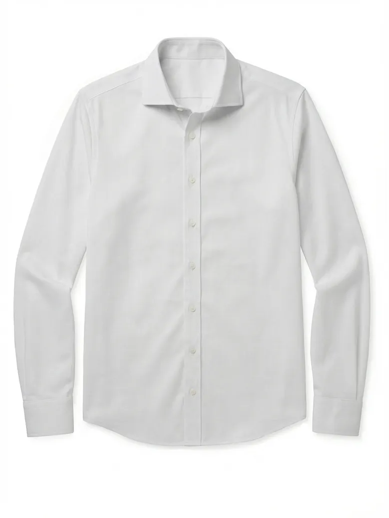 Chemise en twill uni gris perle facile à repasser