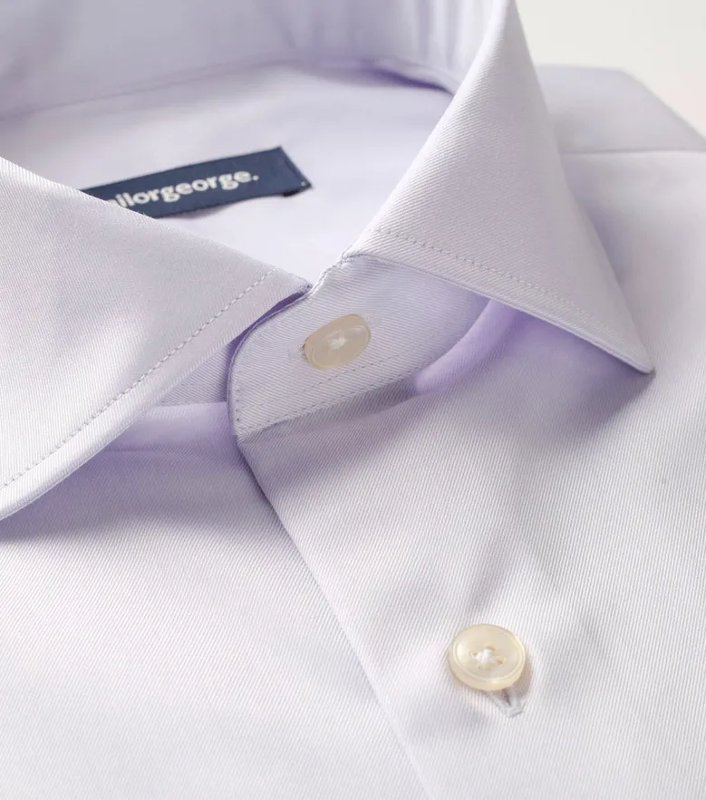 Chemise en twill uni violet facile à repasser