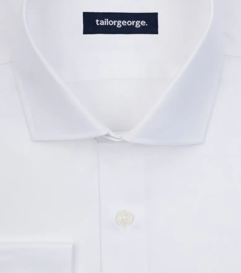 Chemise en pinpoint uni blanc facile à repasser