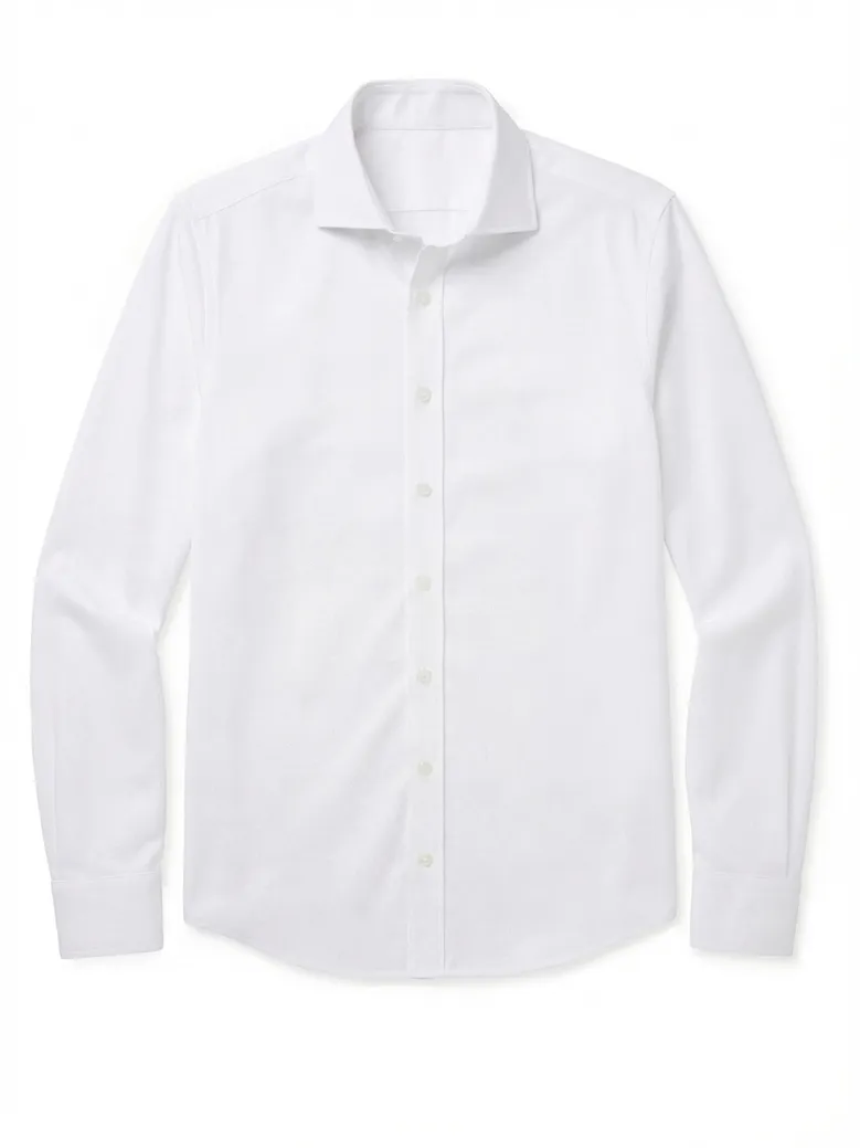 Chemise en pinpoint uni blanc facile à repasser