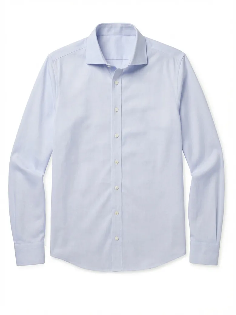 Chemise en pinpoint uni bleu clair facile à repasser