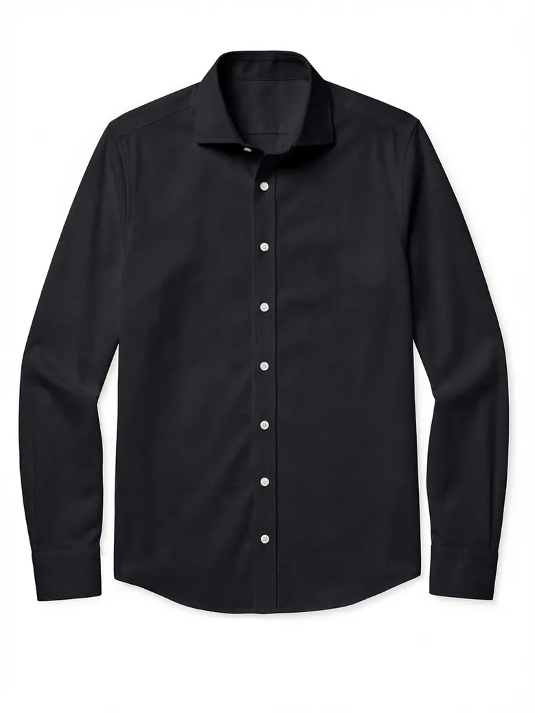 Chemise en Oxford uni noir