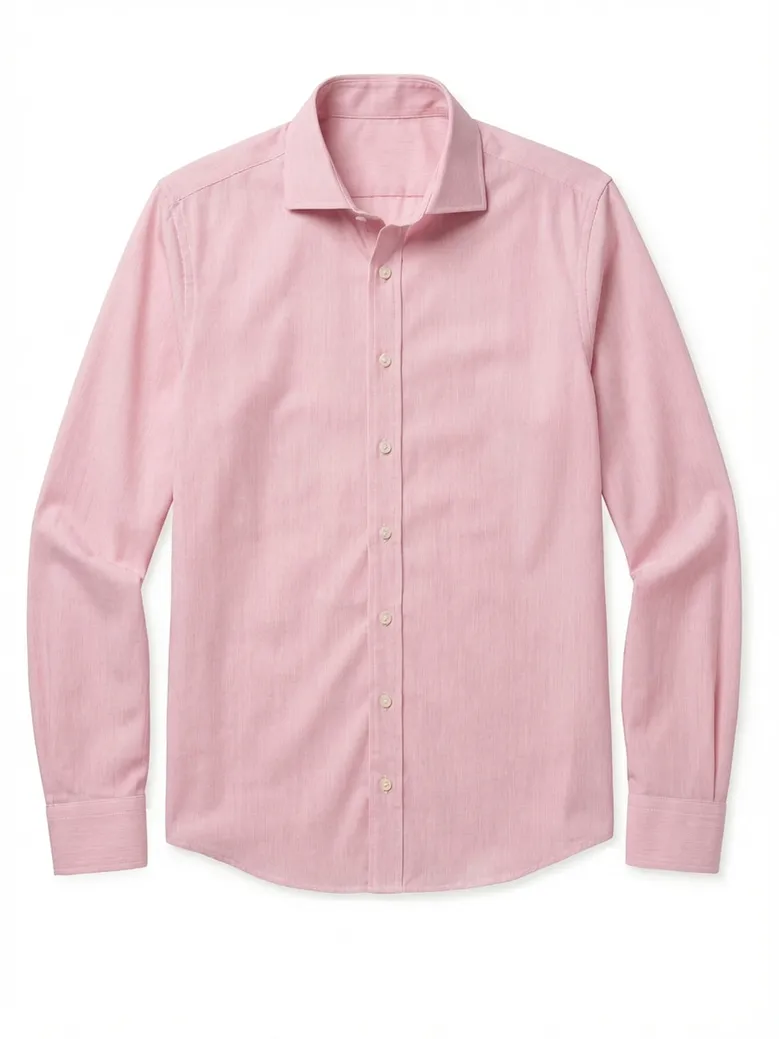 Chemise en popeline à rayures rouge
