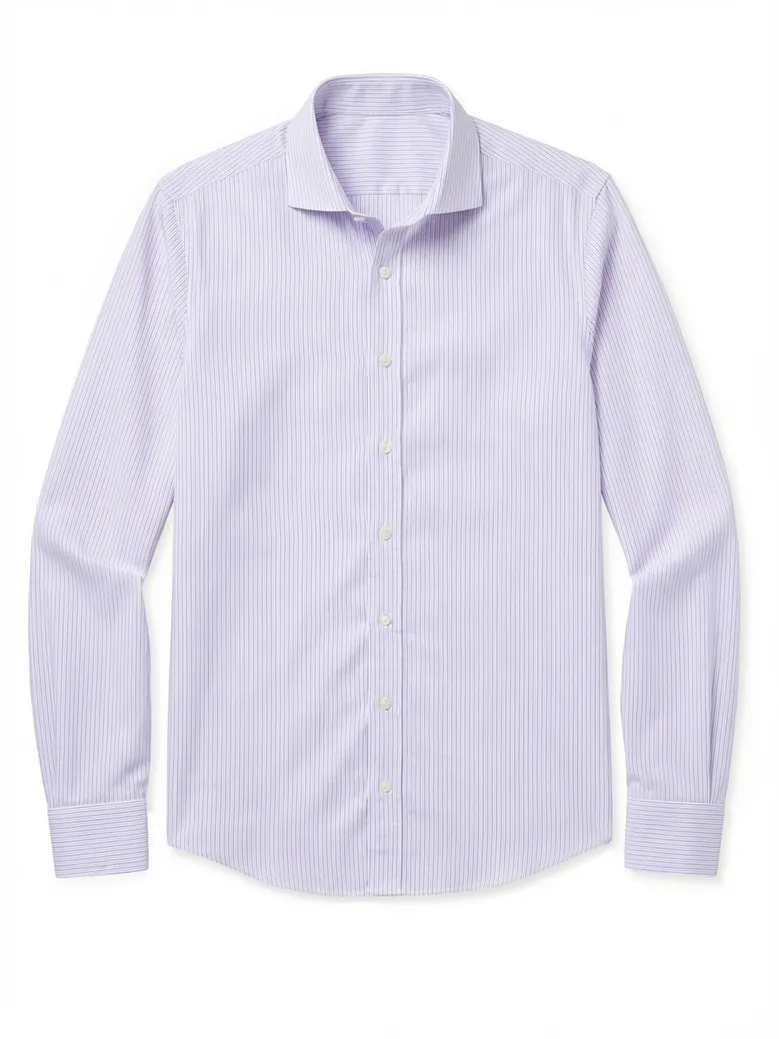 Chemise en popeline à rayures violet