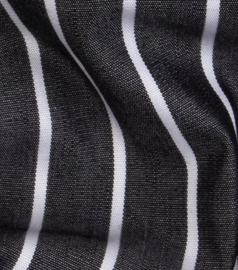 Chemise en popeline à rayures gris anthracite