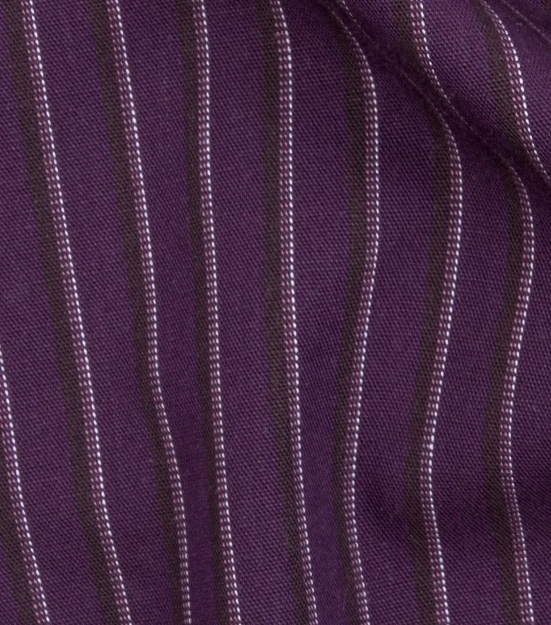 Chemise en popeline à rayures violettes