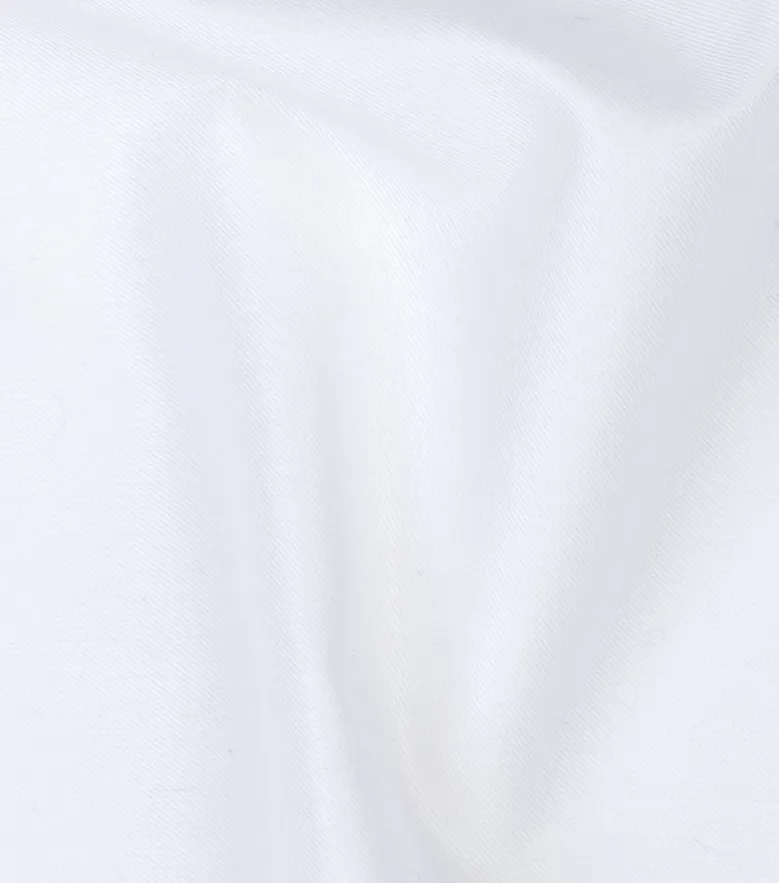 Chemise en twill uni blanc ivoire facile à repasser