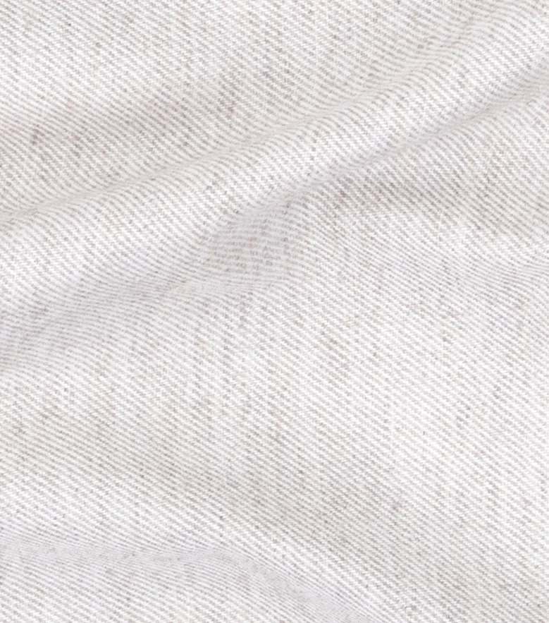Chemise en flanelle beige uni