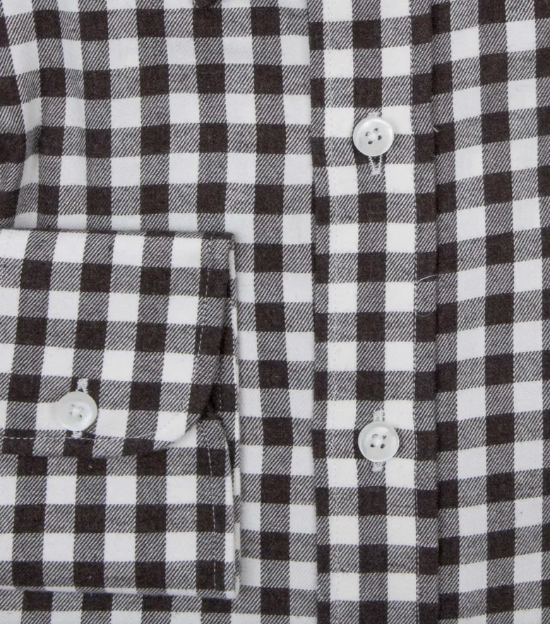 Chemise en flanelle à carreaux marron