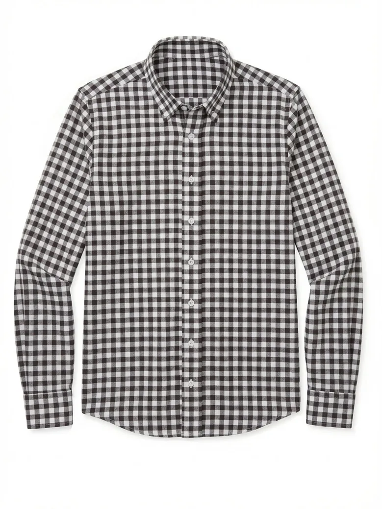Chemise en flanelle à carreaux marron