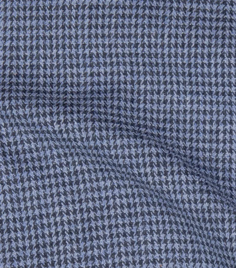 Chemise en flanelle à mini-carreaux bleus
