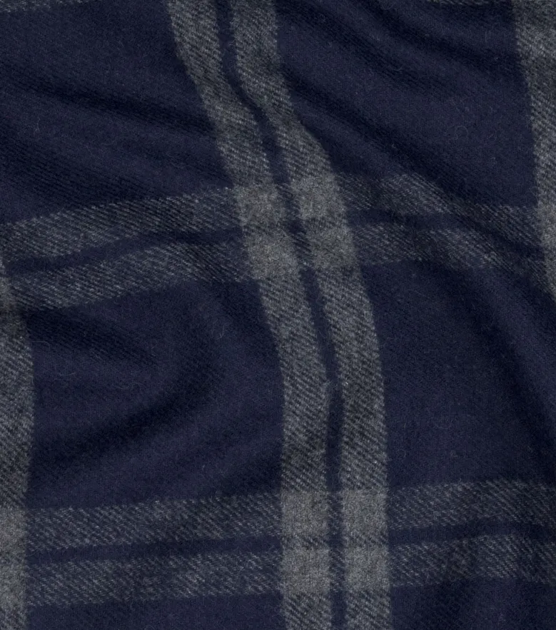 Chemise en flanelle épaisse tartan bleu et gris