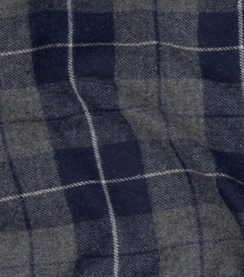 Chemise en Flanelle épaisse tartan bleu et gris