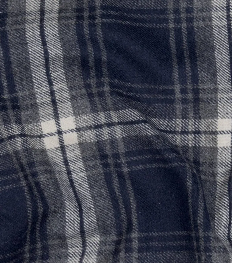 Chemise en flanelle épaisse tartan bleu