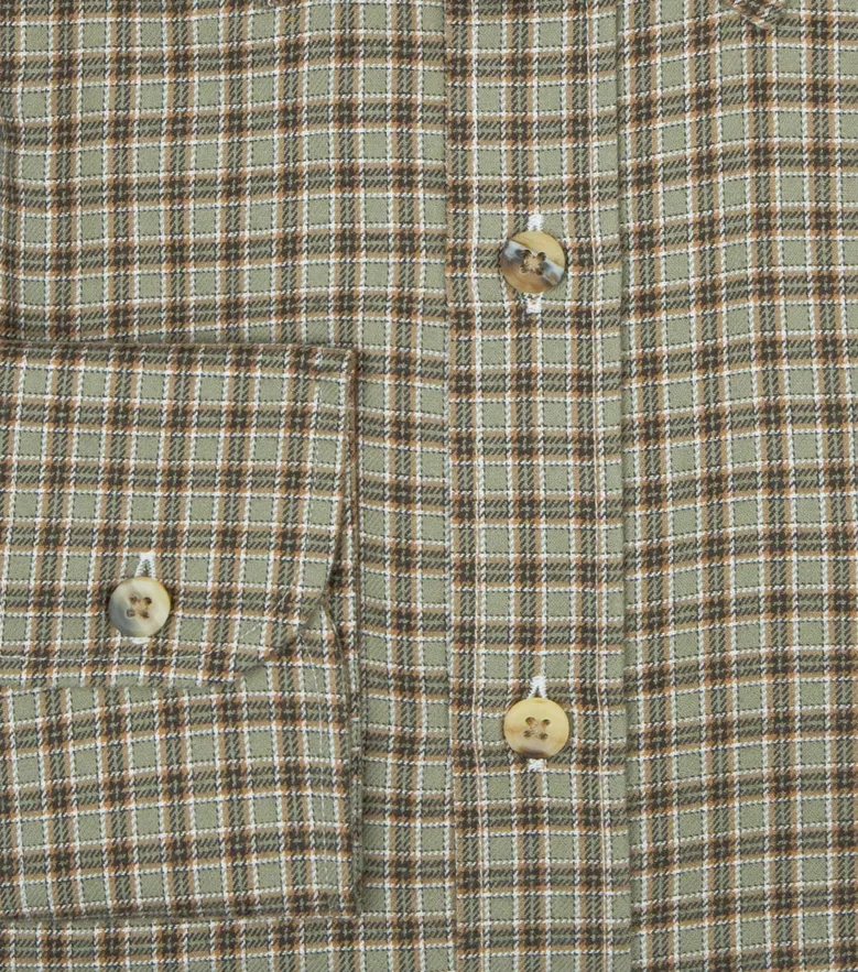 Chemise en flanelle à carreaux vert