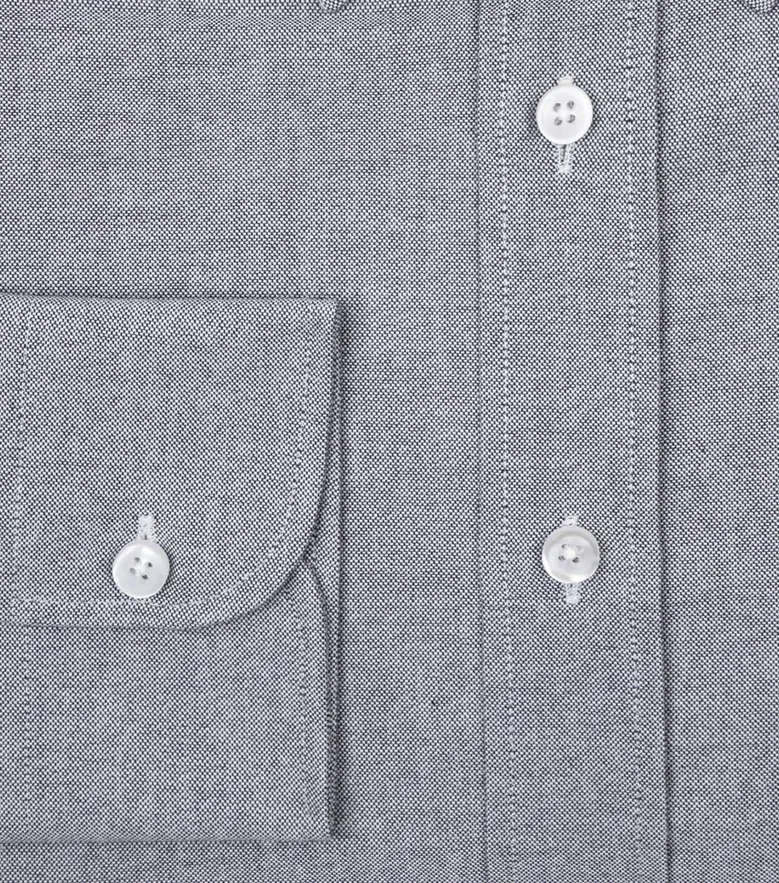 Chemise en Oxford sport gris uni