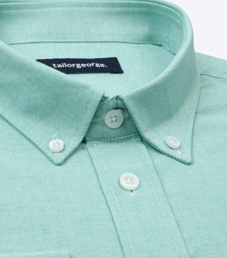 Chemise en Oxford uni vert