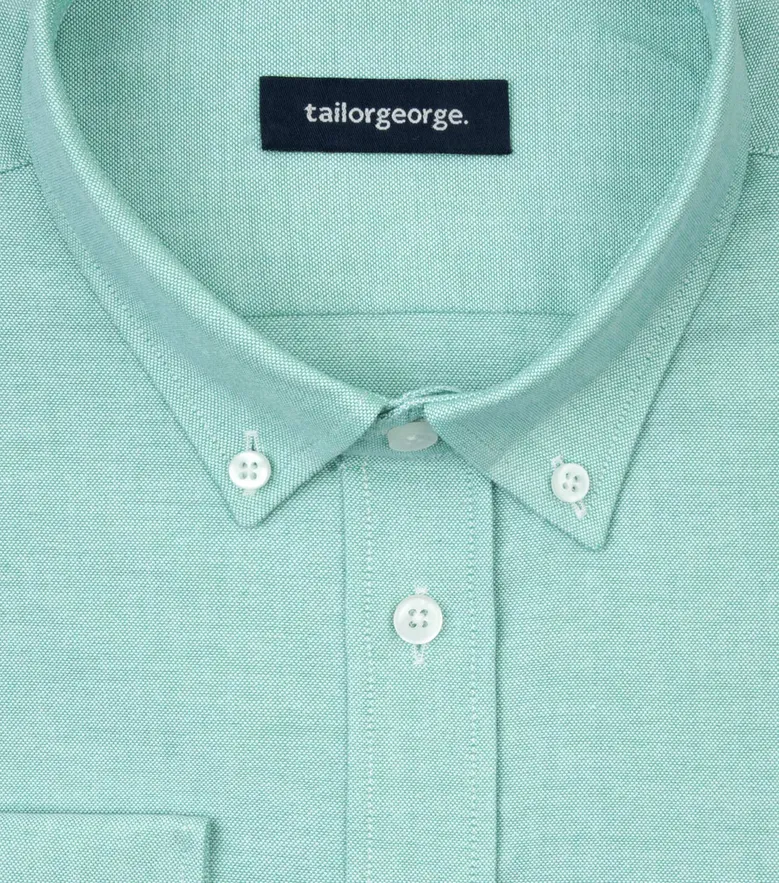 Chemise en Oxford uni vert