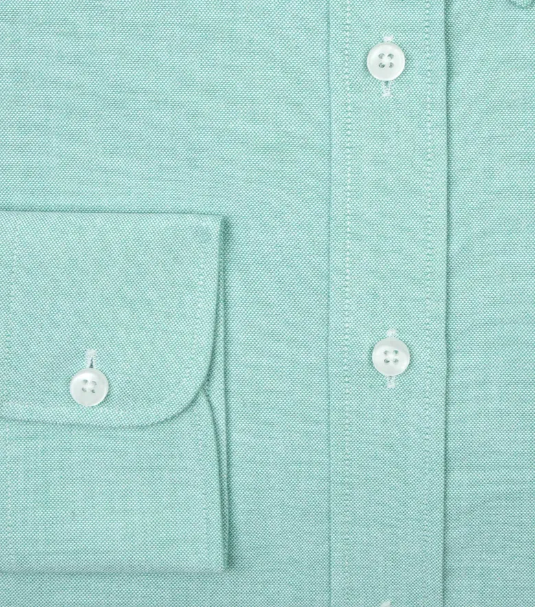 Chemise en Oxford uni vert