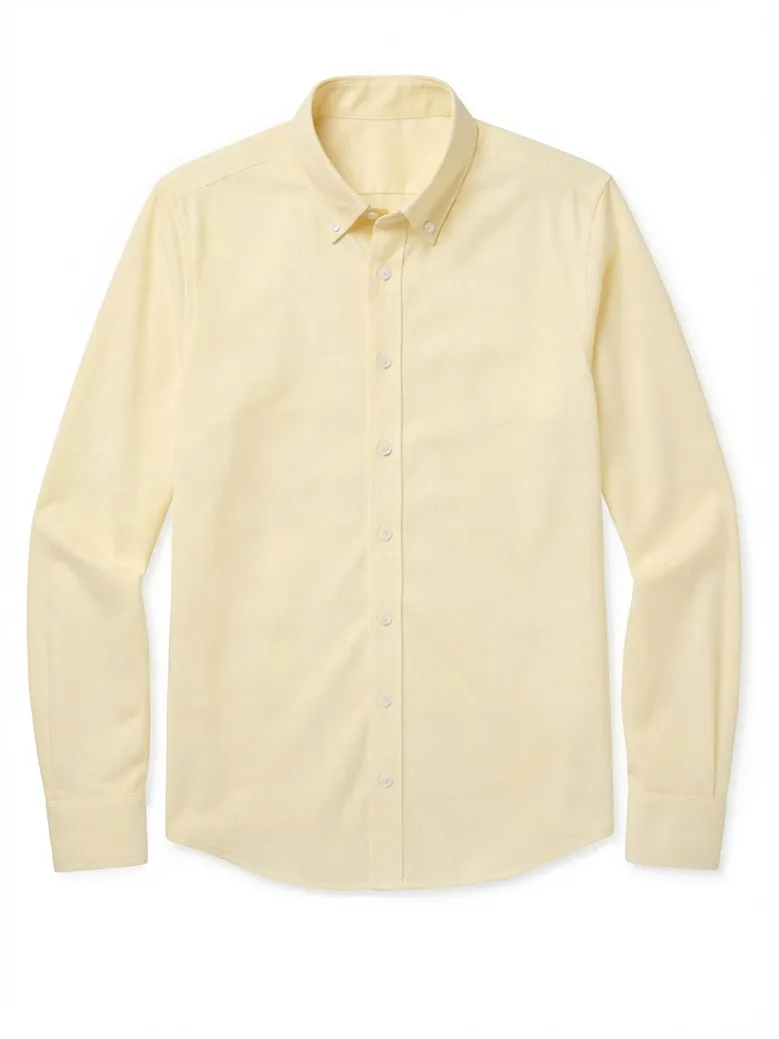 Chemise en Oxford uni Jaune
