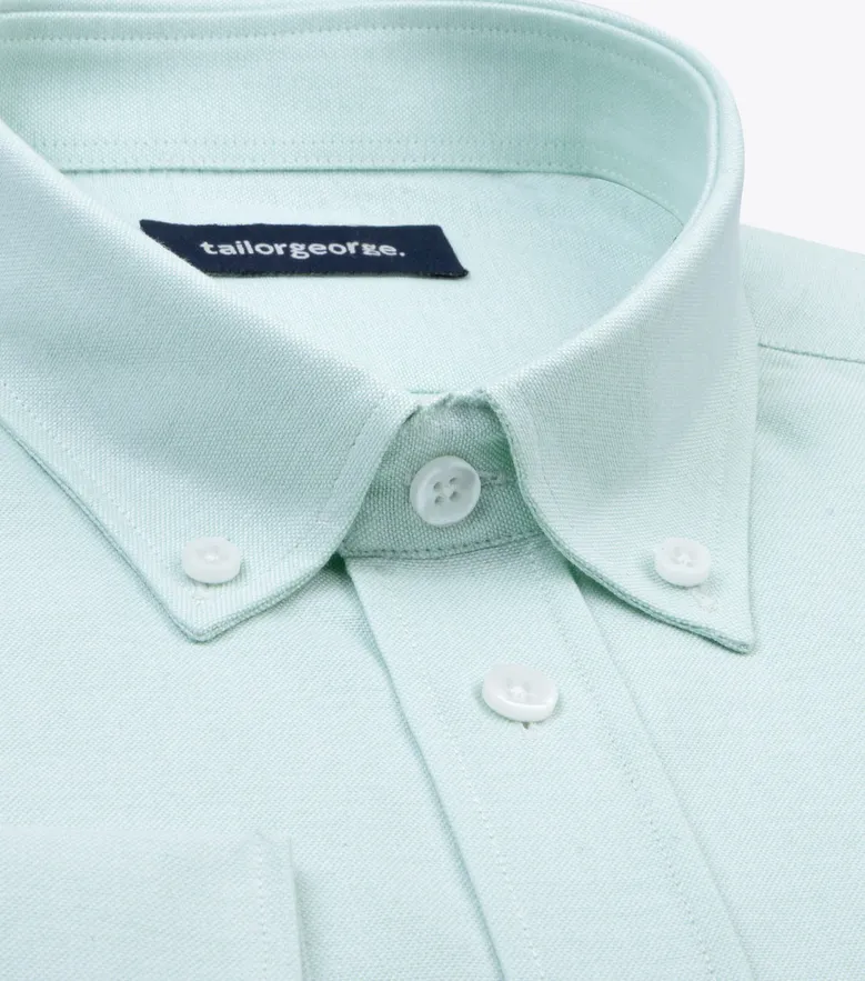 Chemise en Oxford uni vert