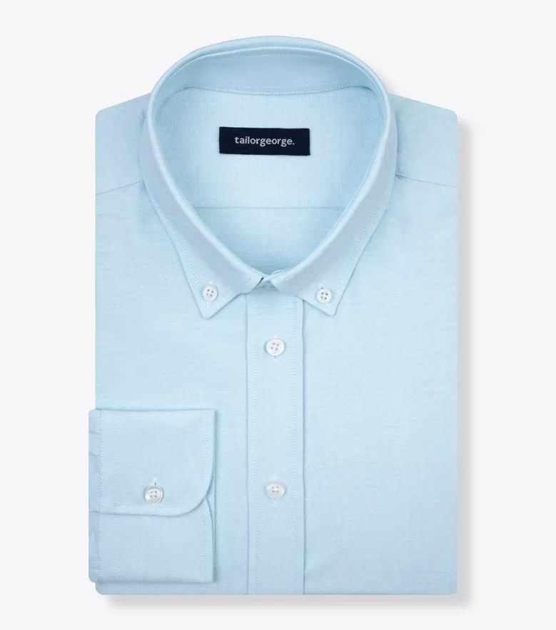 Chemise en Oxford uni bleu