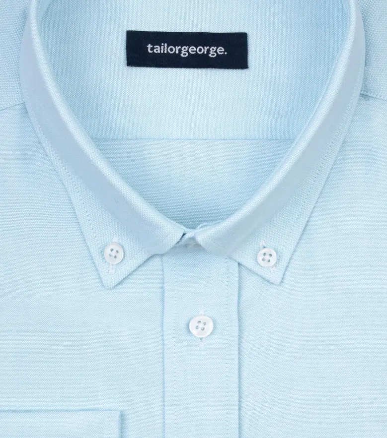 Chemise en Oxford uni bleu
