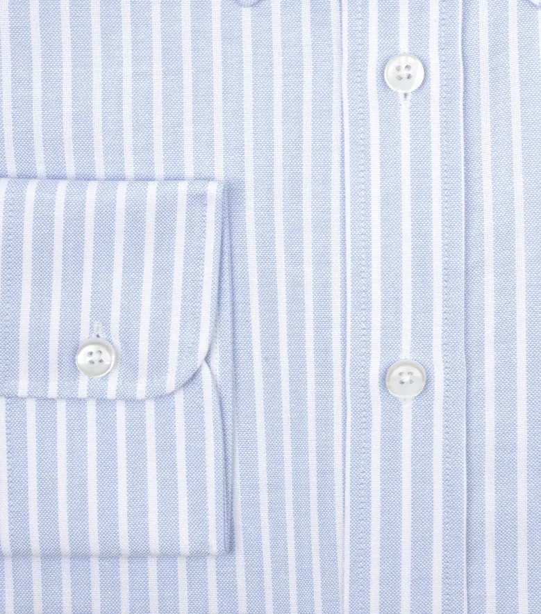 Chemise en Oxford à rayures bleu ciel