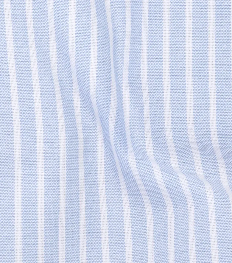 Chemise en Oxford à rayures bleu ciel