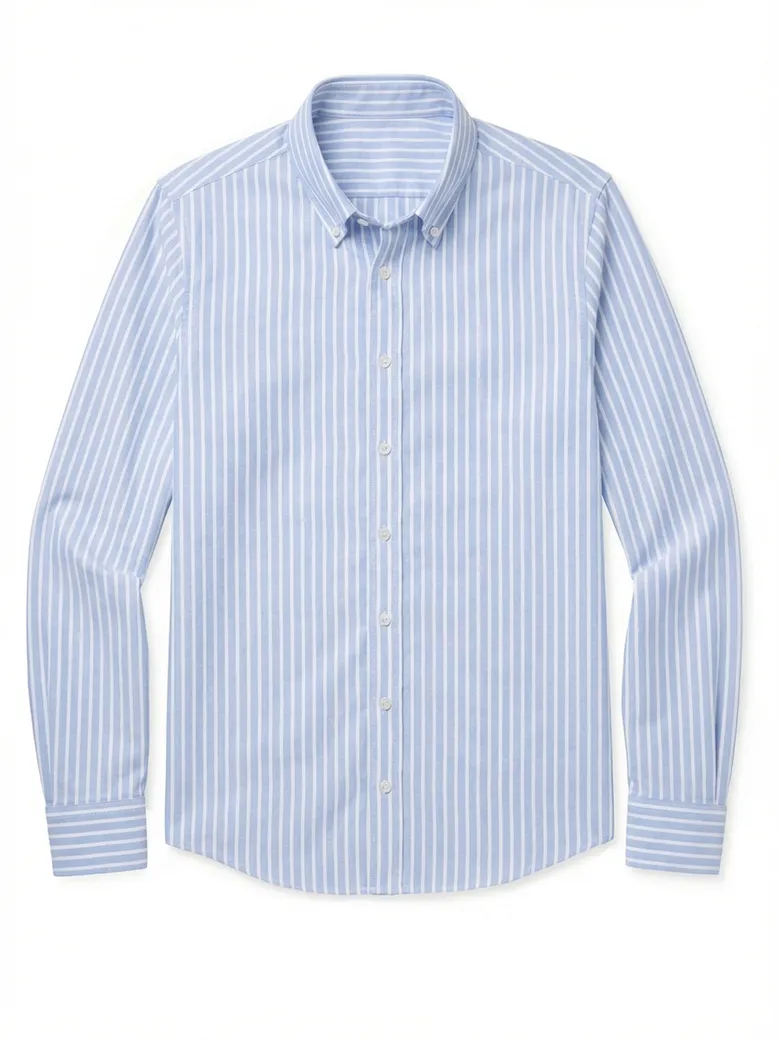 Chemise en Oxford à rayures bleu ciel