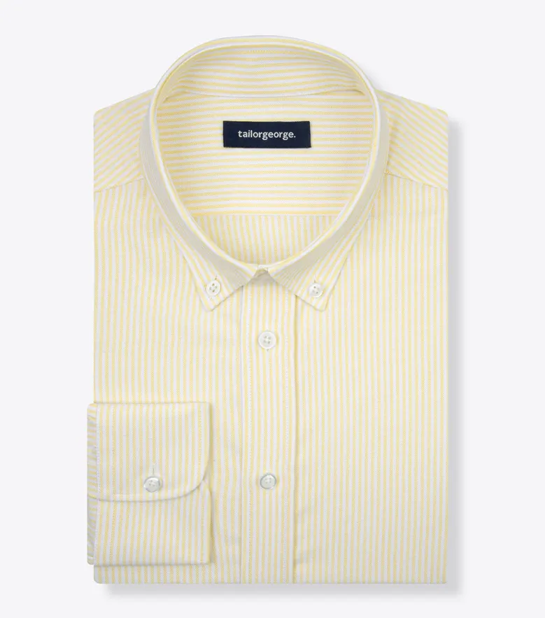 Chemise en Oxford à rayures Jaune