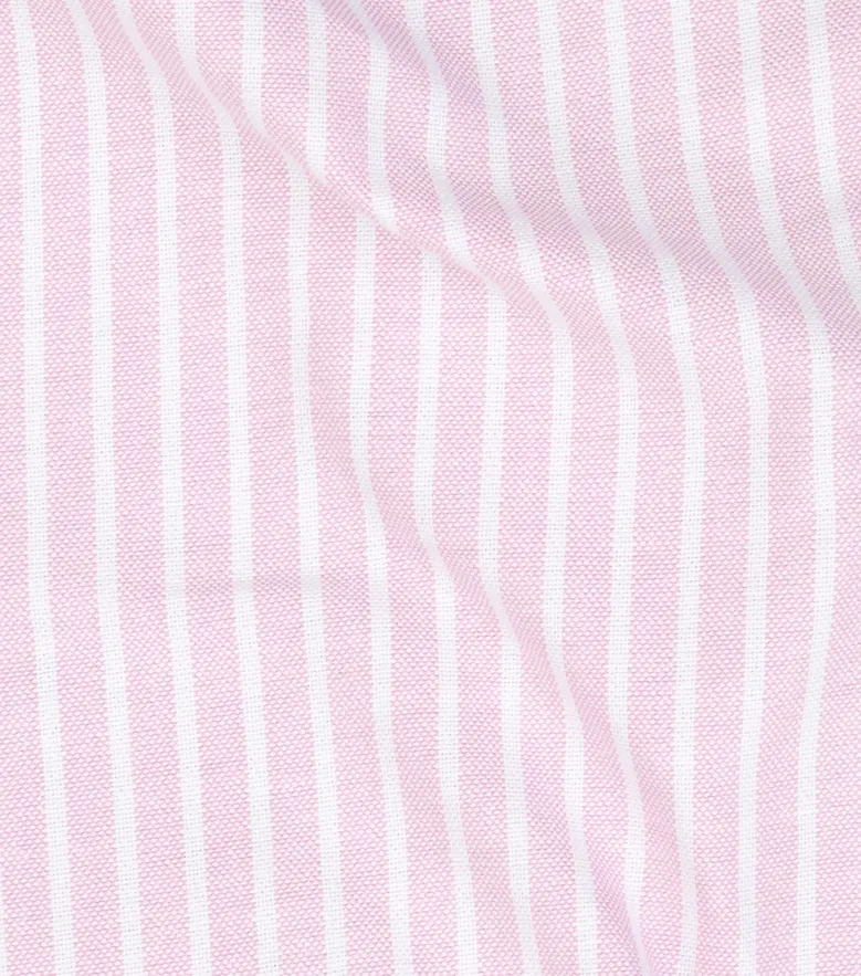 Chemise en Oxford à rayures rose