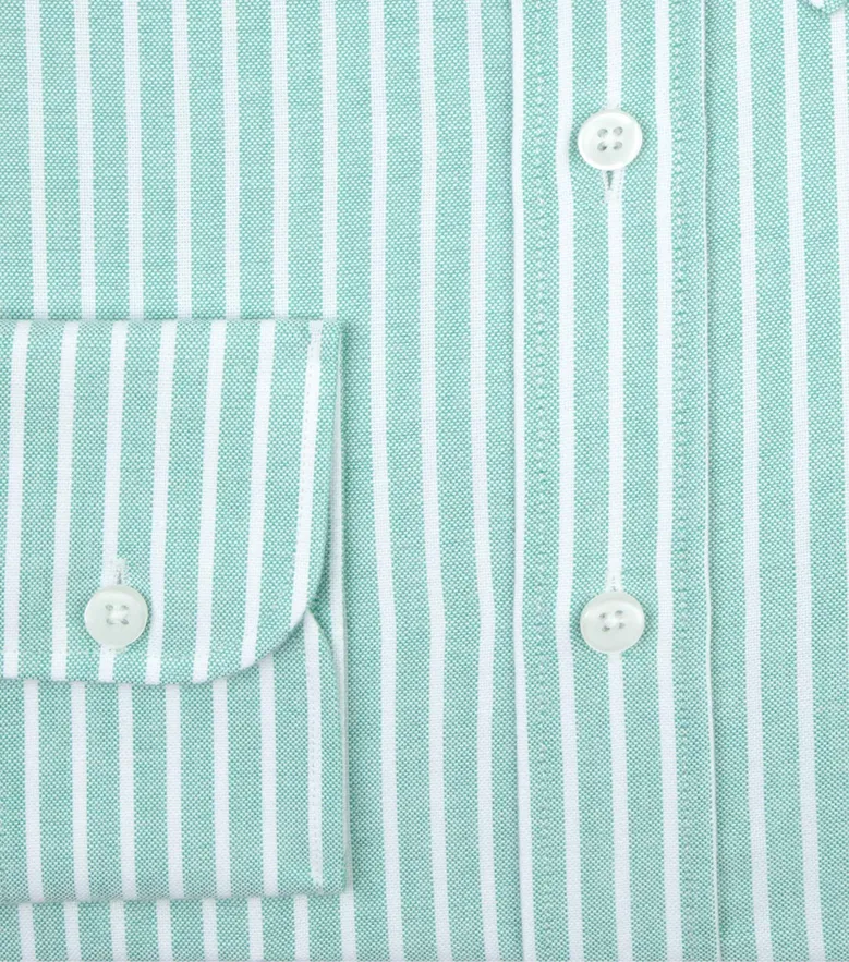 Chemise en Oxford à rayures vert