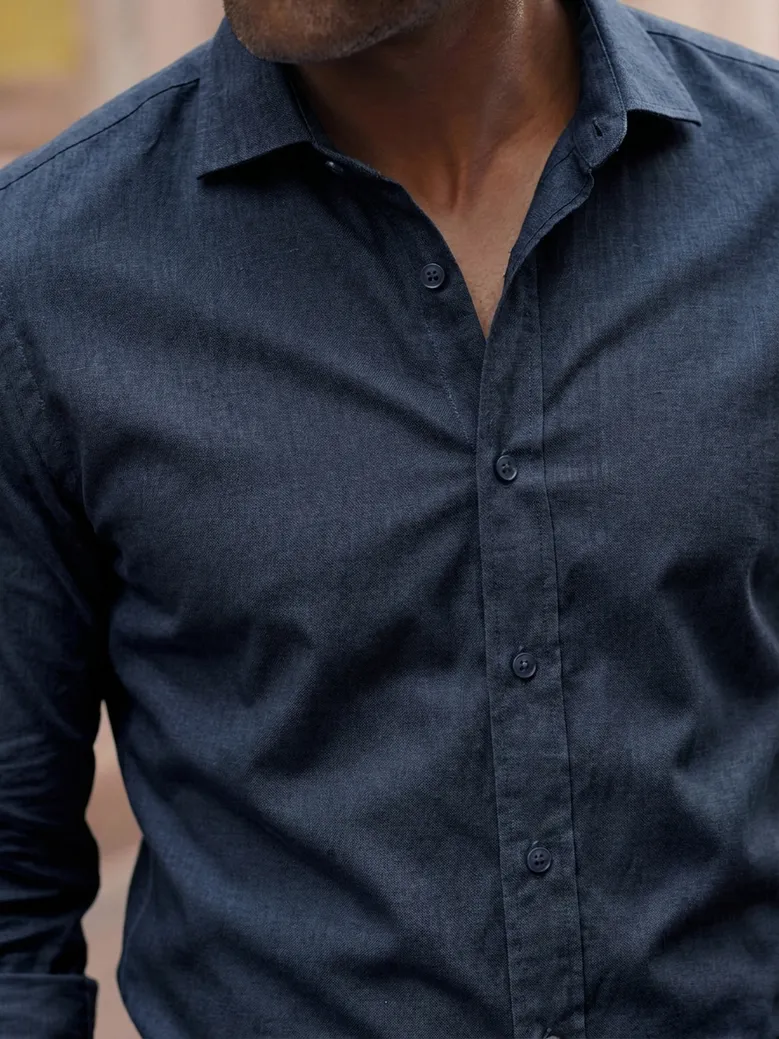 Chemise en lin épais