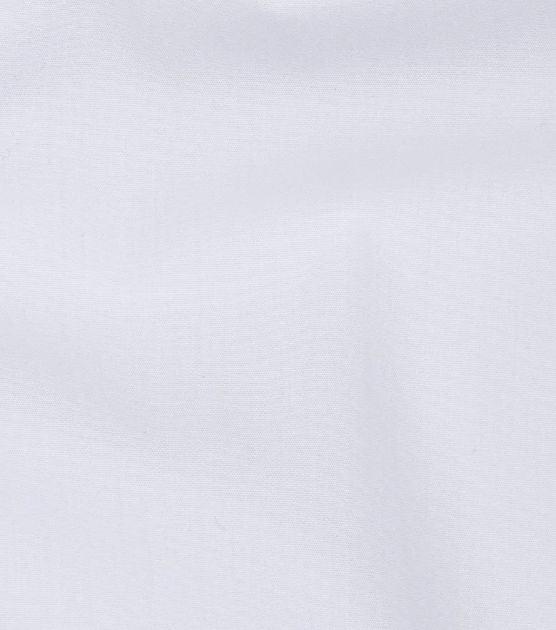 Chemise luxe en popeline double retors blanche unie