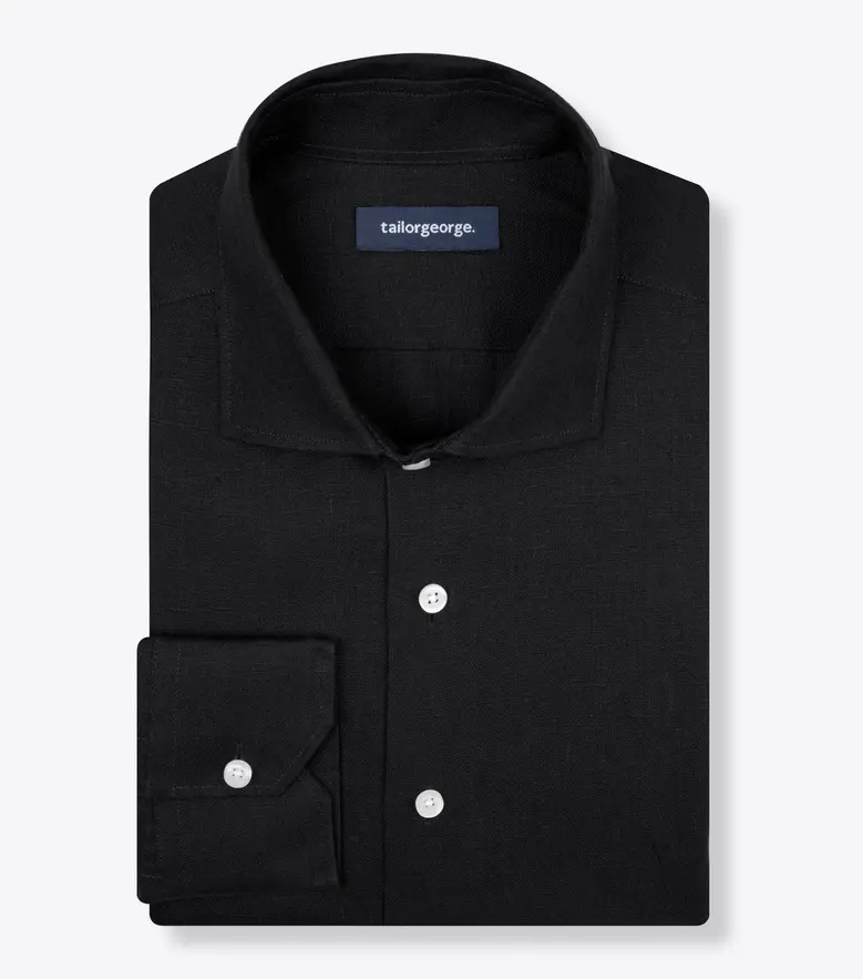 Chemise en Lin uni noir