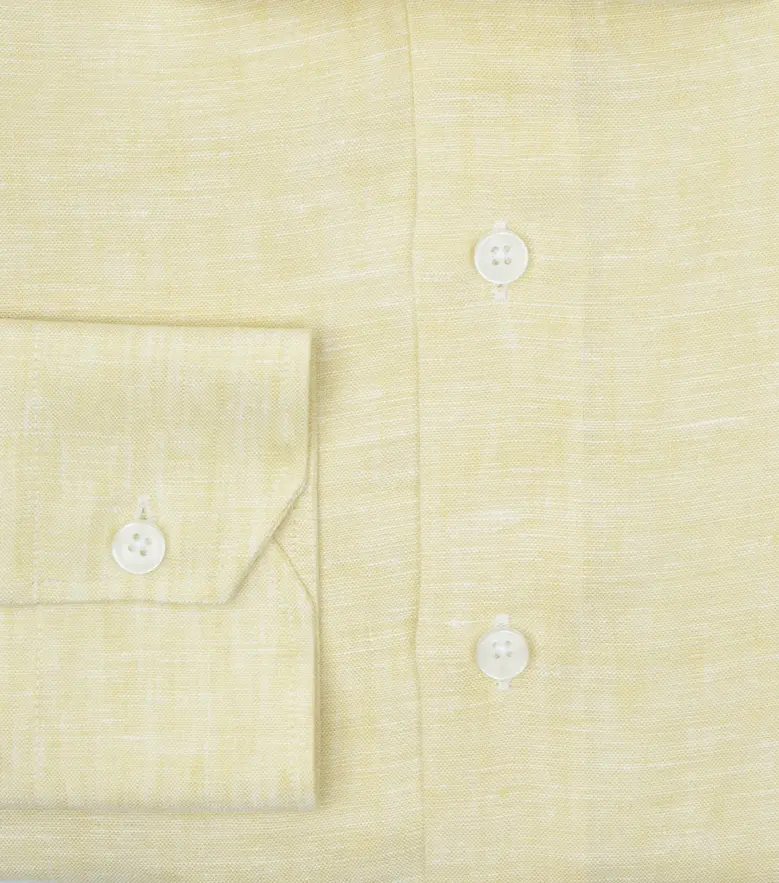Chemise en Lin uni Jaune