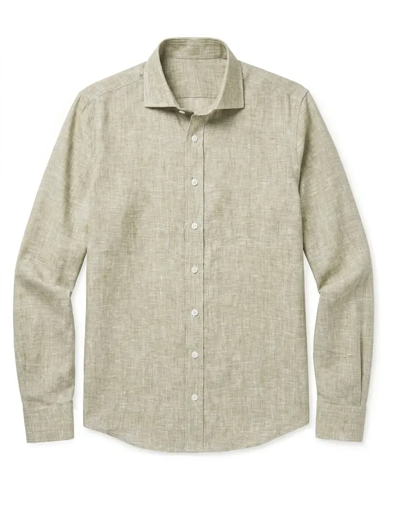 Chemise en Lin uni beige