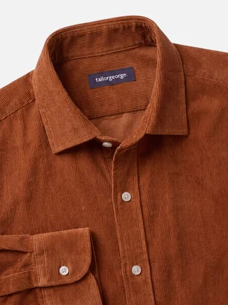 Chemise en velours côtelé épais