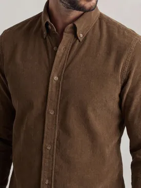 Chemise en velours côtelé épais