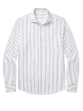 Chemise en popeline à rayures noires